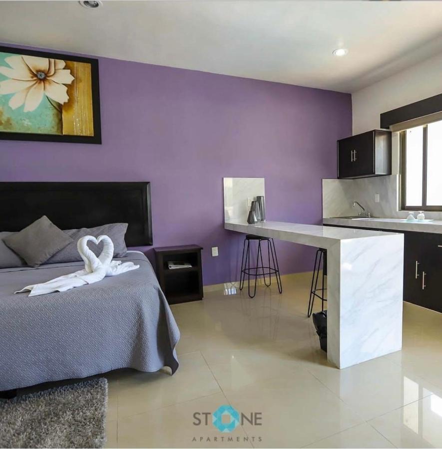 Stone Aparments Hotel Bacalar Esterno foto