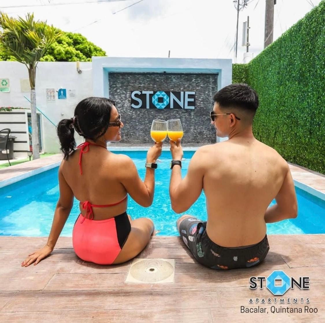 Stone Aparments Hotel Bacalar Esterno foto